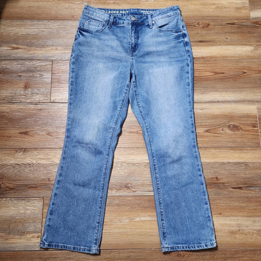 Laurie Felt Jeans Women's 10 Blue Forever Denim 5 Pocket Crop Baby Bell